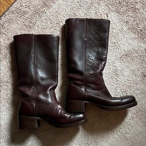 Frye Campus Boots Brown Leather 10 M Motorcycle Biker